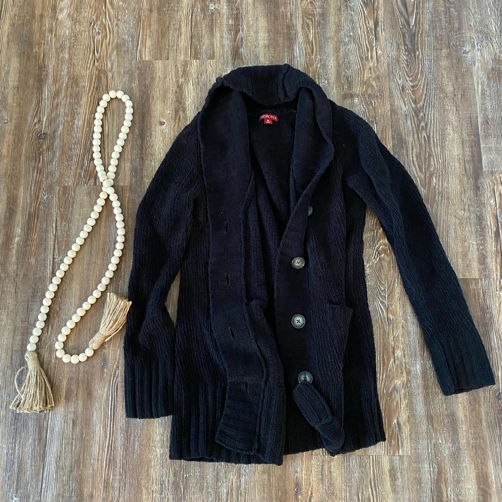 Black Fuzzy Cardigan